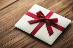 Geschenkumschlag mit Schleife